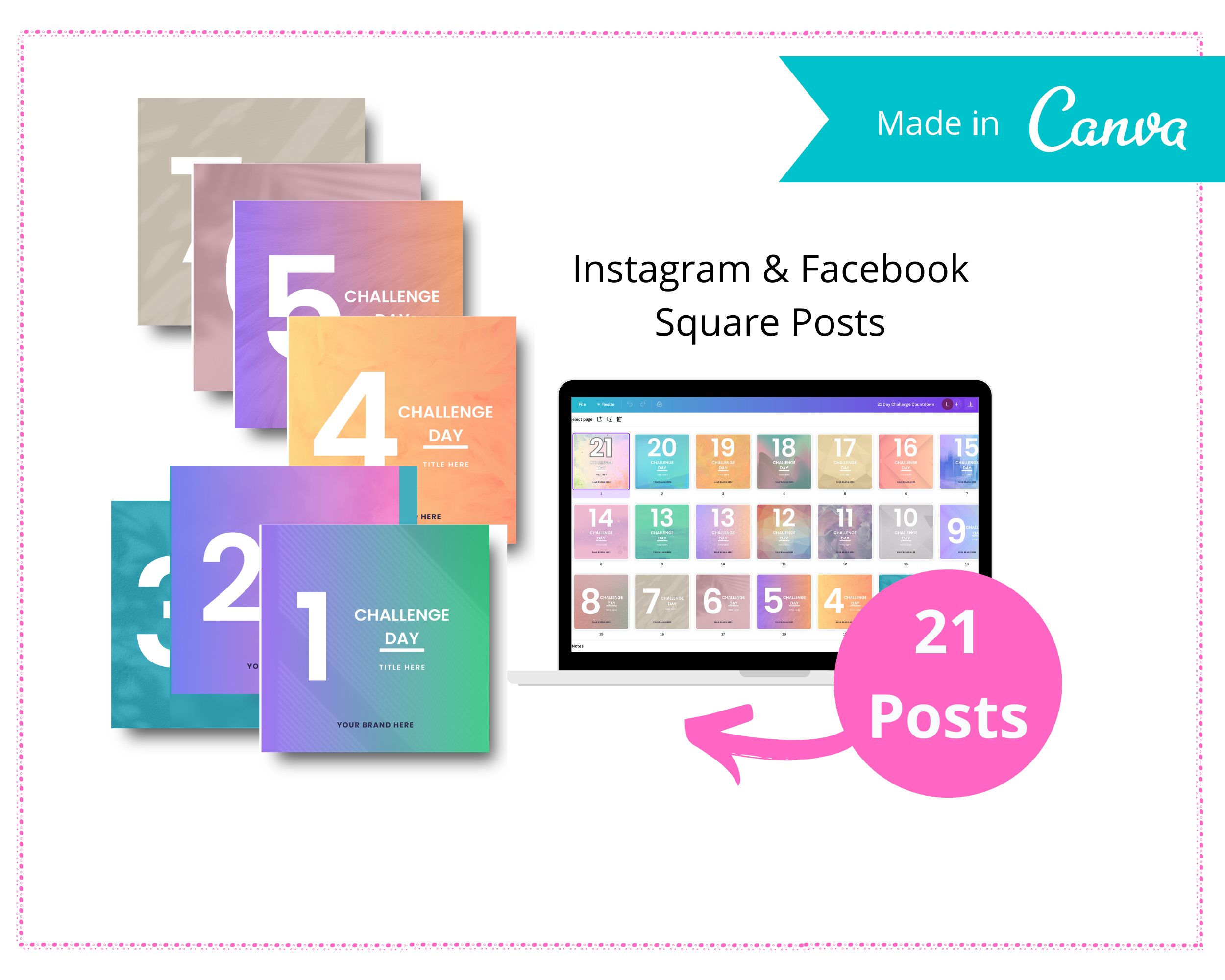 21-Day Challenge Pack in Canva | Irresistible Online Challenge | Email Sequences | Canva Sales Pages