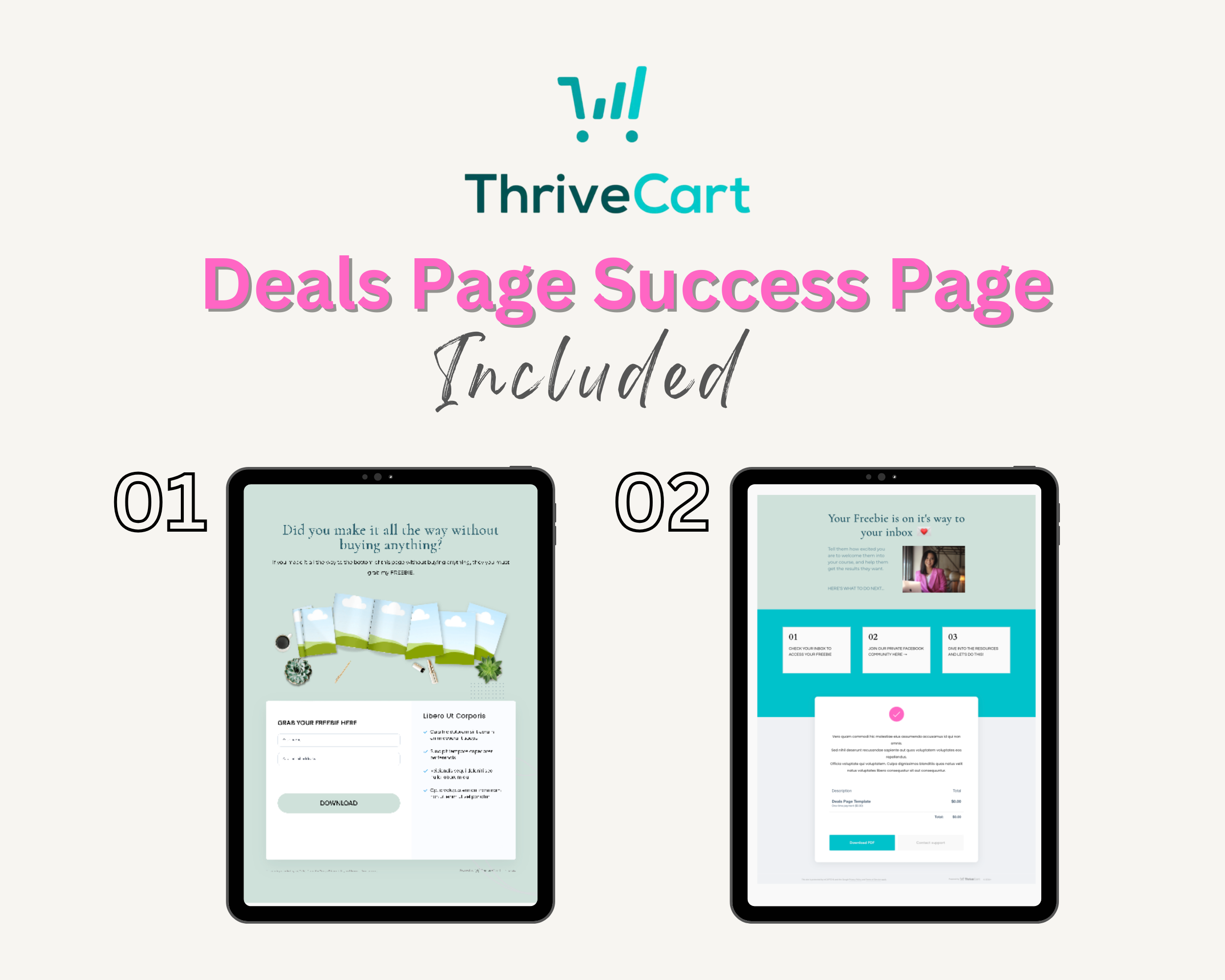 Deals Page + Product Page Templates in ThriveCart