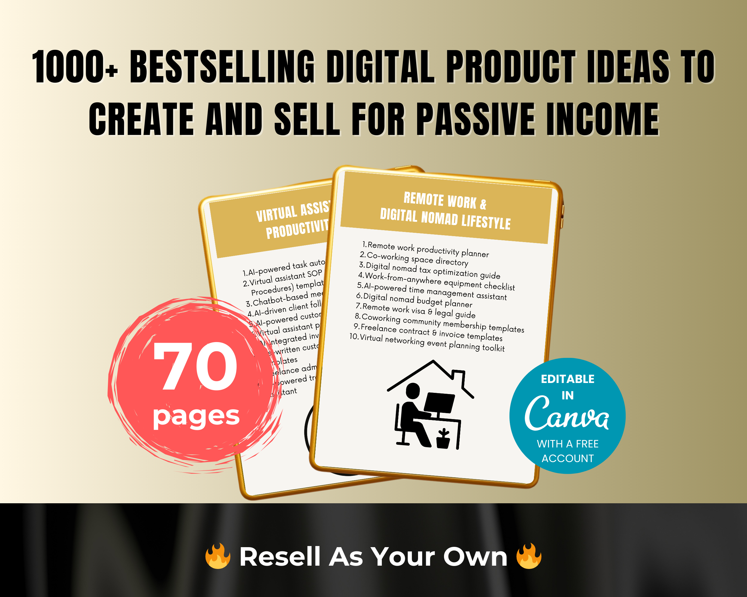 1000+ Digital Product Ideas with PLR and MRR Rights