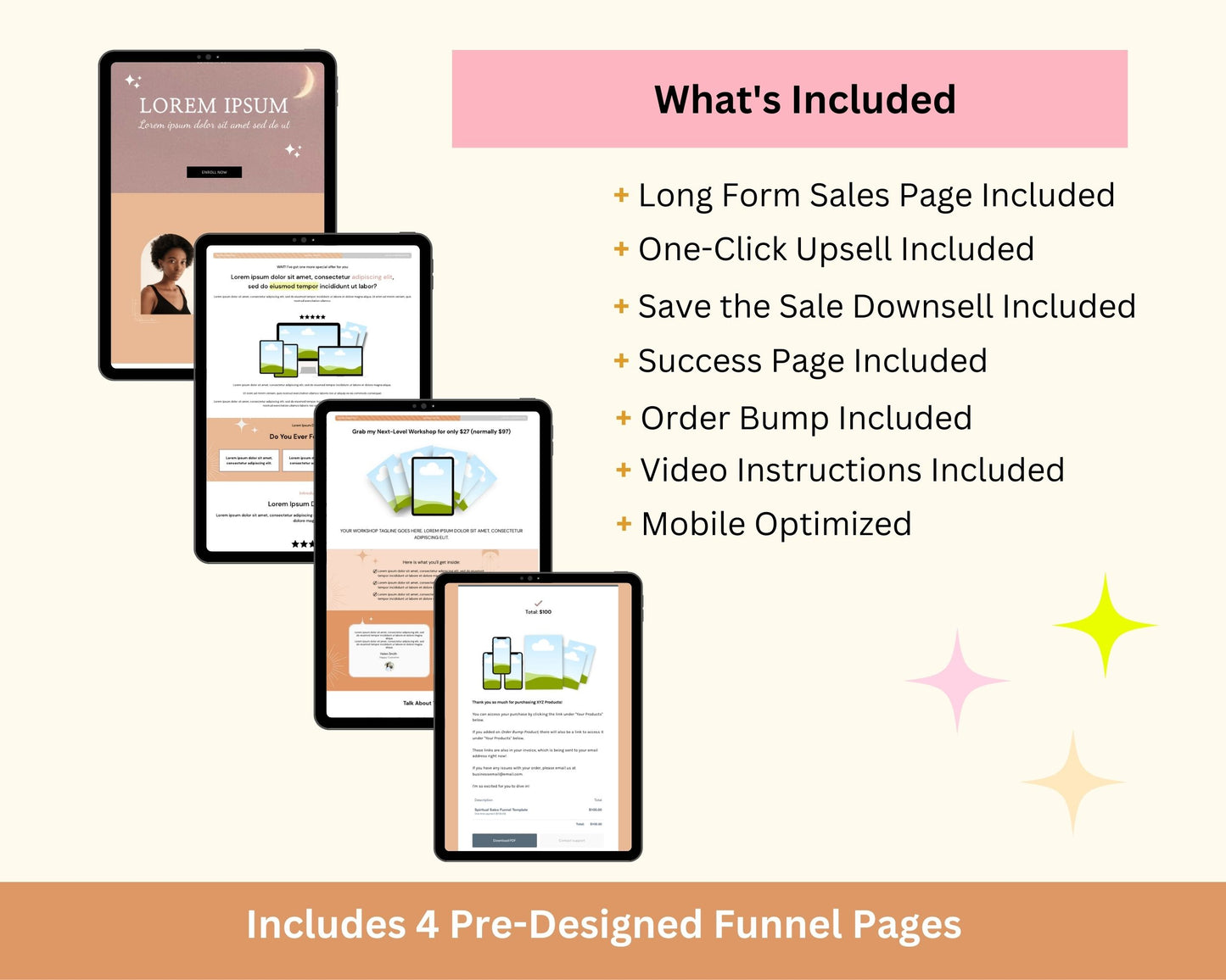 Spiritual ThriveCart 4-Page Sales Funnel Template