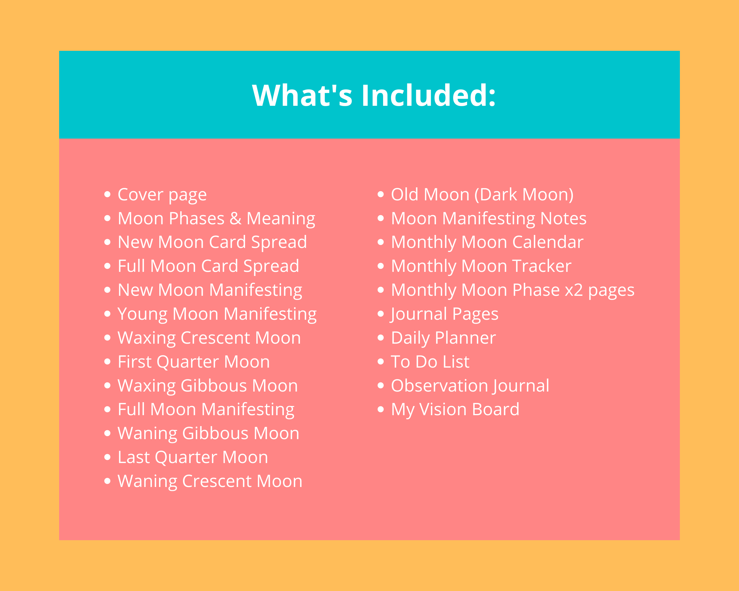 Editable Moon Journal Planner Templates in Canva | Commercial Use