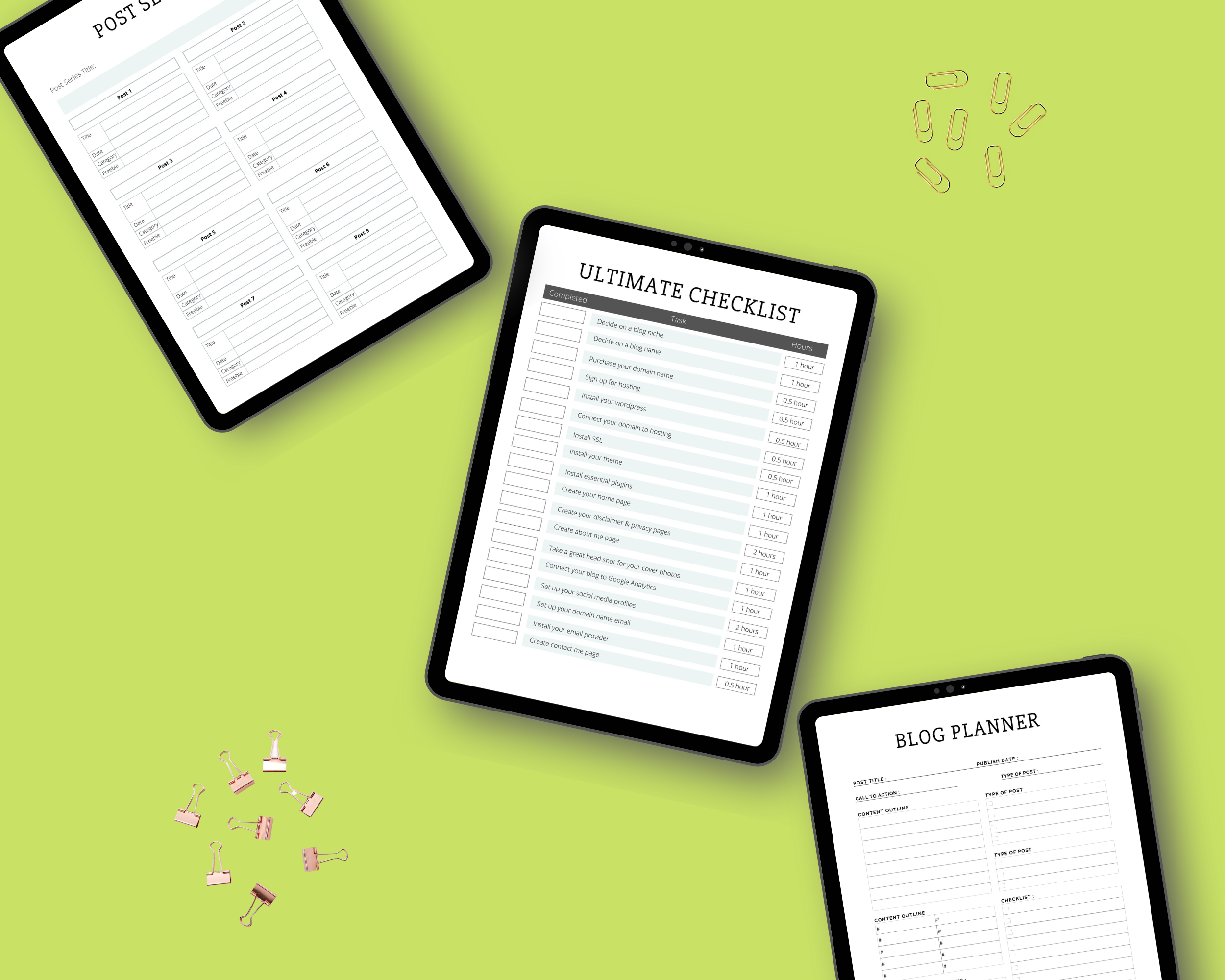 Editable Blog Planner Templates in Canva | Commercial Use