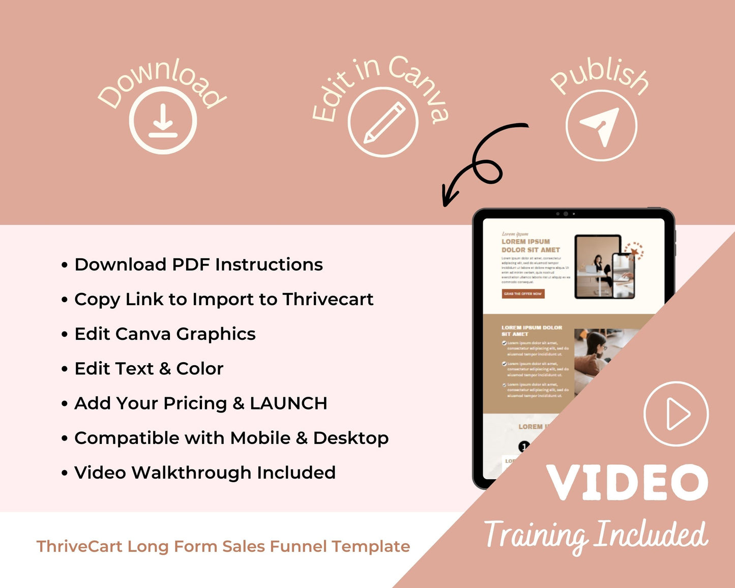 Boho ThriveCart 4-Page Sales Funnel Template