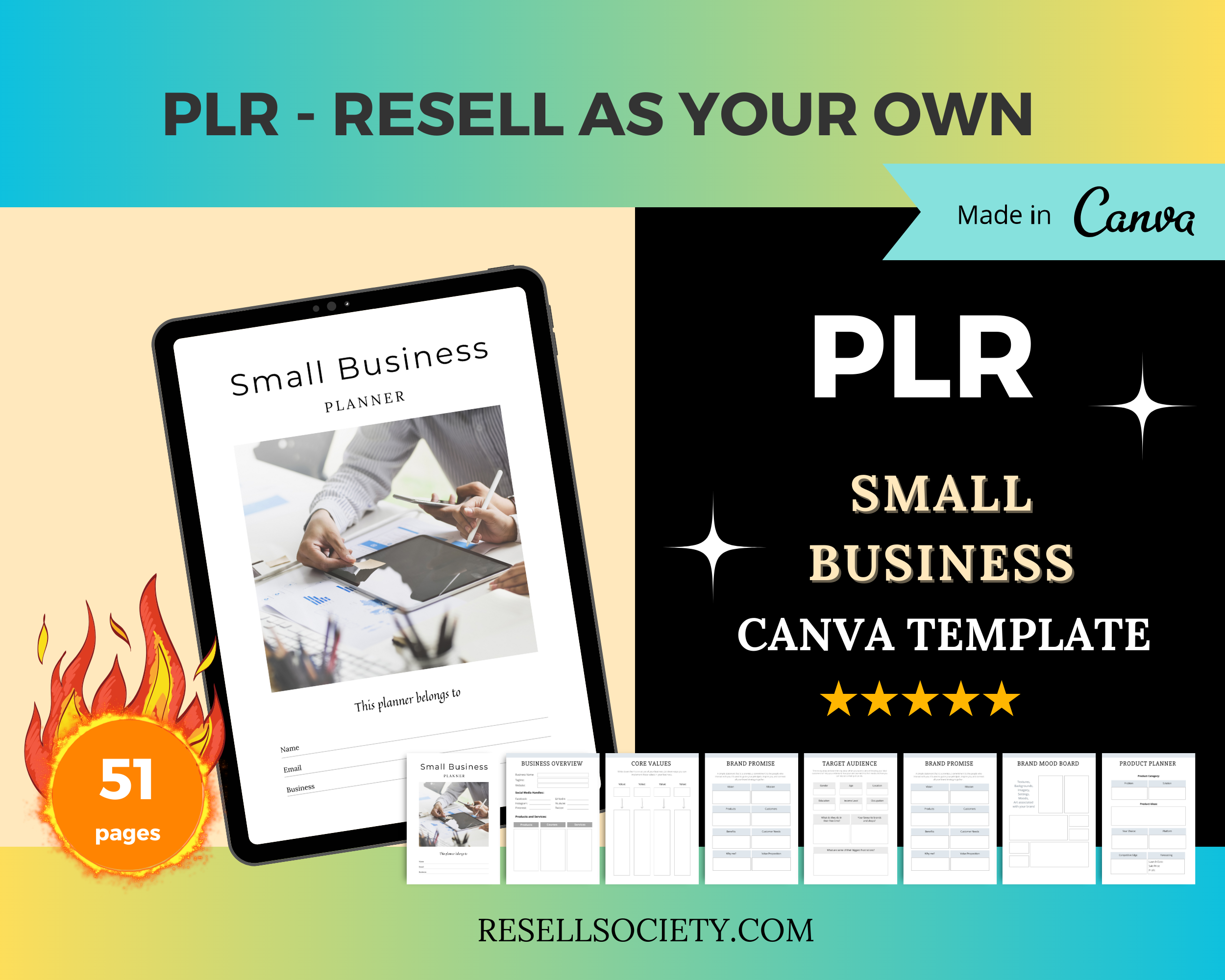 Editable Small Business Planner Templates in Canva