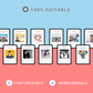 BUNDLE of 11 Emotion Journals in Canva | Customizable | Editable Canva Templates | Commercial Use | Emotion Planners