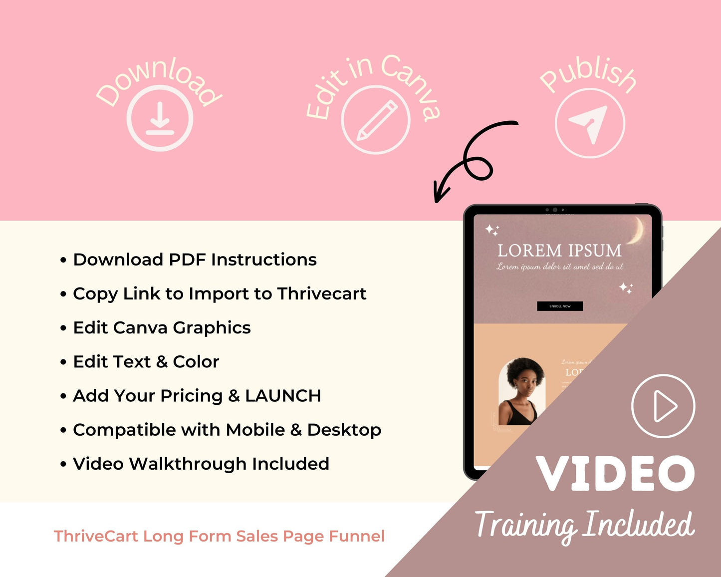 Spiritual ThriveCart 4-Page Sales Funnel Template