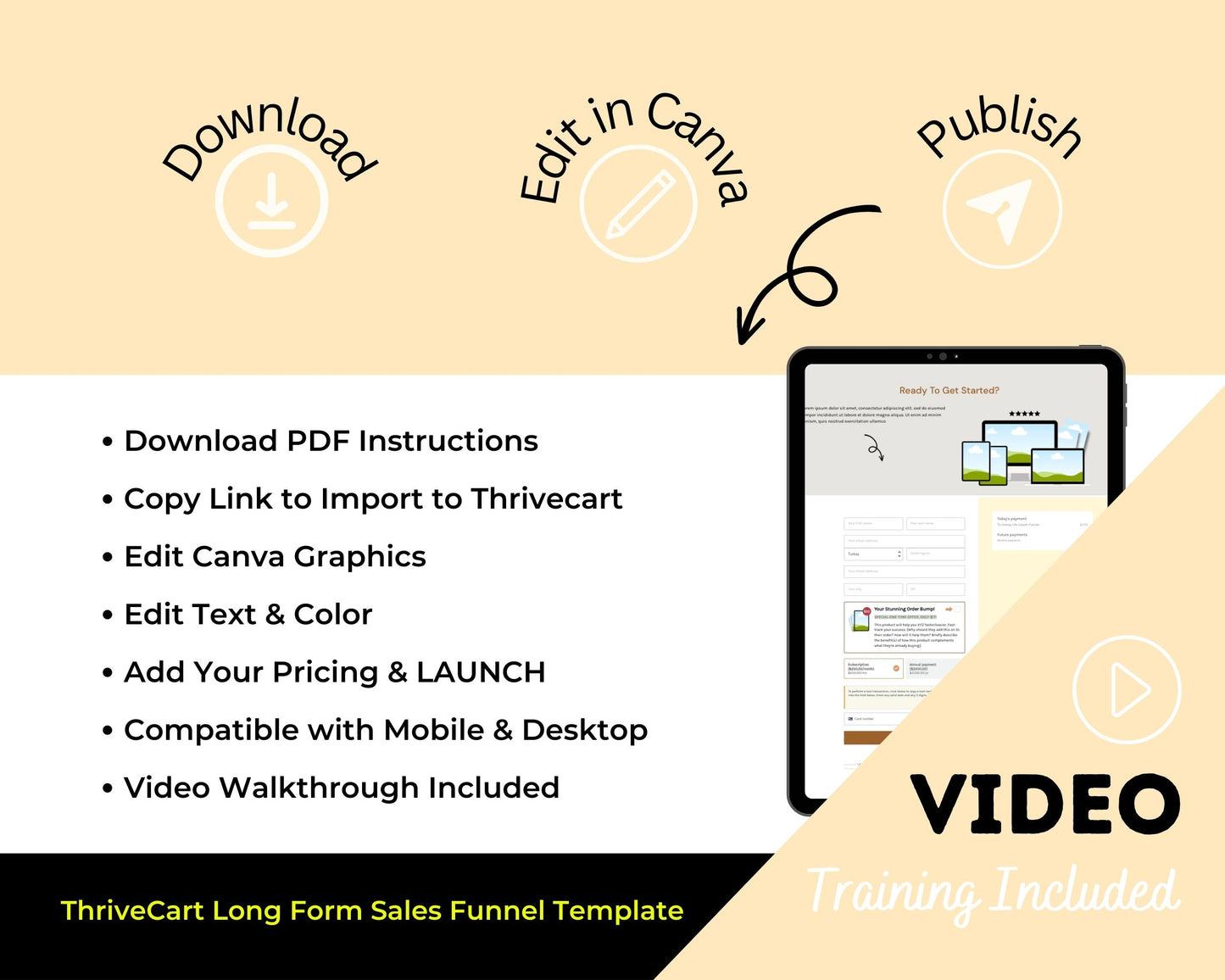 Honey Life Coach ThriveCart 4-Page Sales Funnel Template
