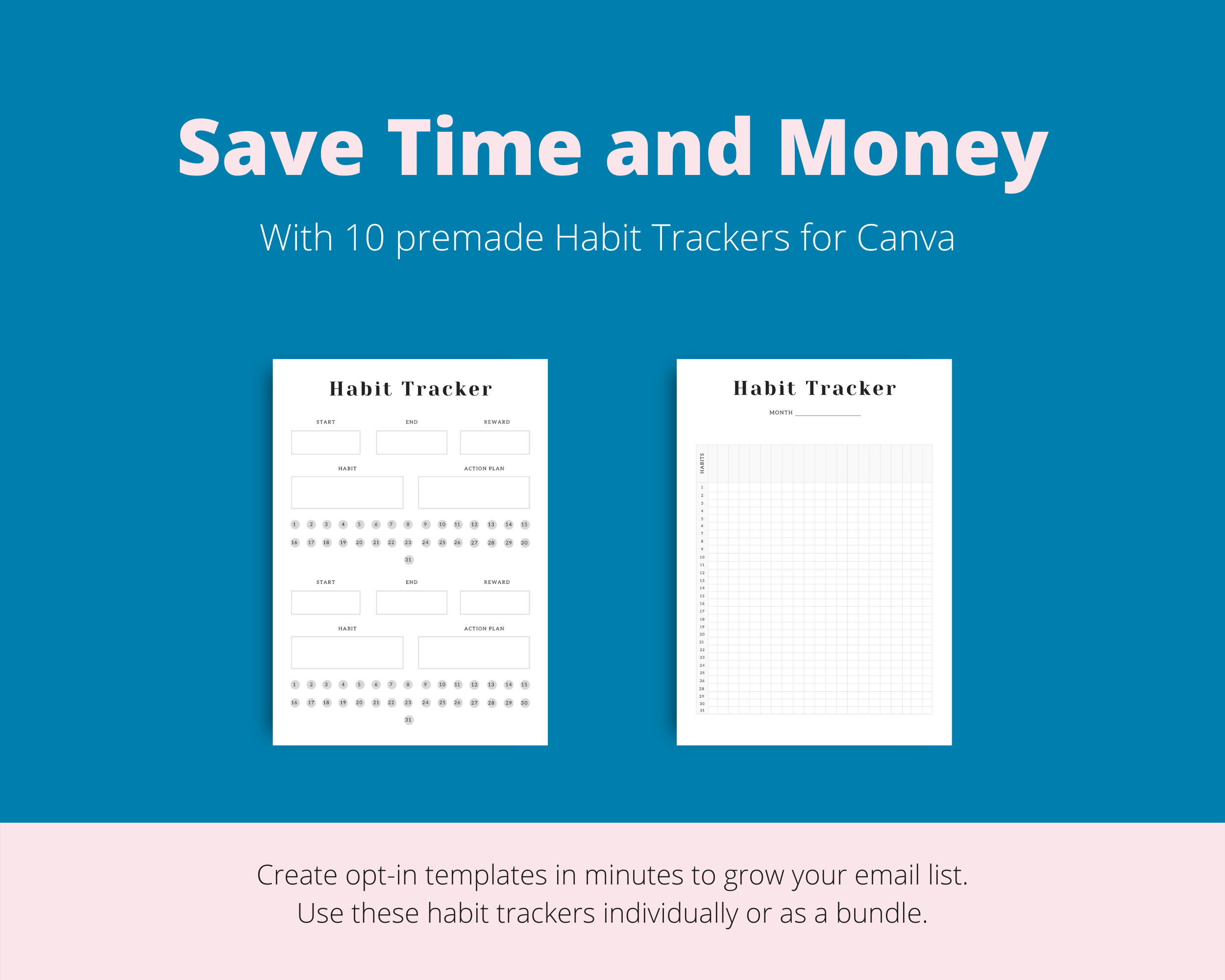 Habit Trackers Canva Templates | Coaching Tool