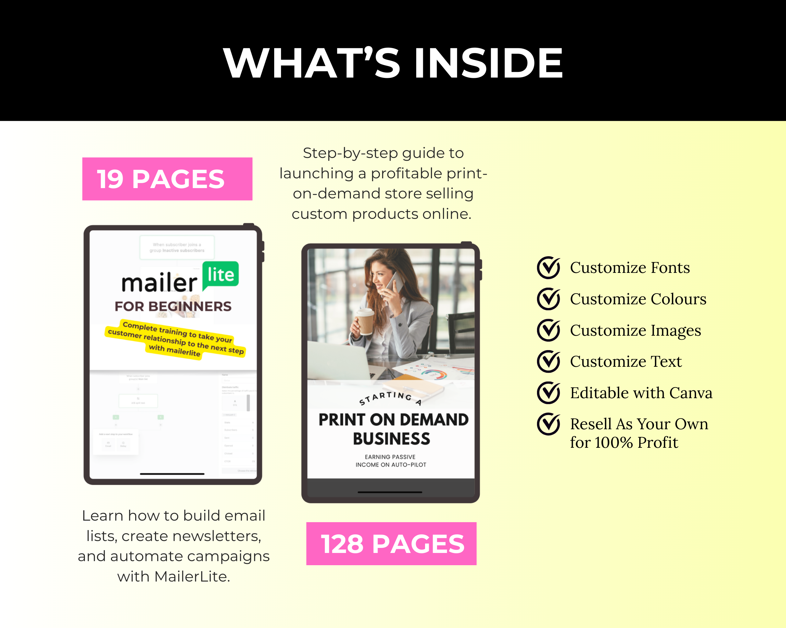 Selling Tools Bundle of 11 Editable Ebooks in Canva with PLR Rights