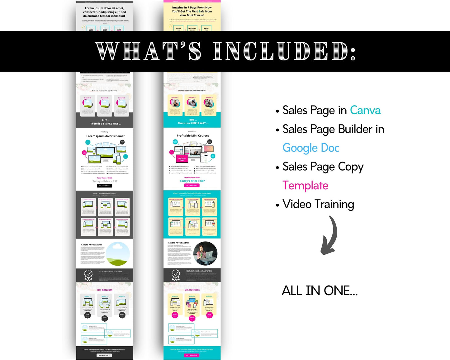 Signature Course Planner | Course Creation & Promotion Slide Deck | Idea to Launch Signature Course Bundle