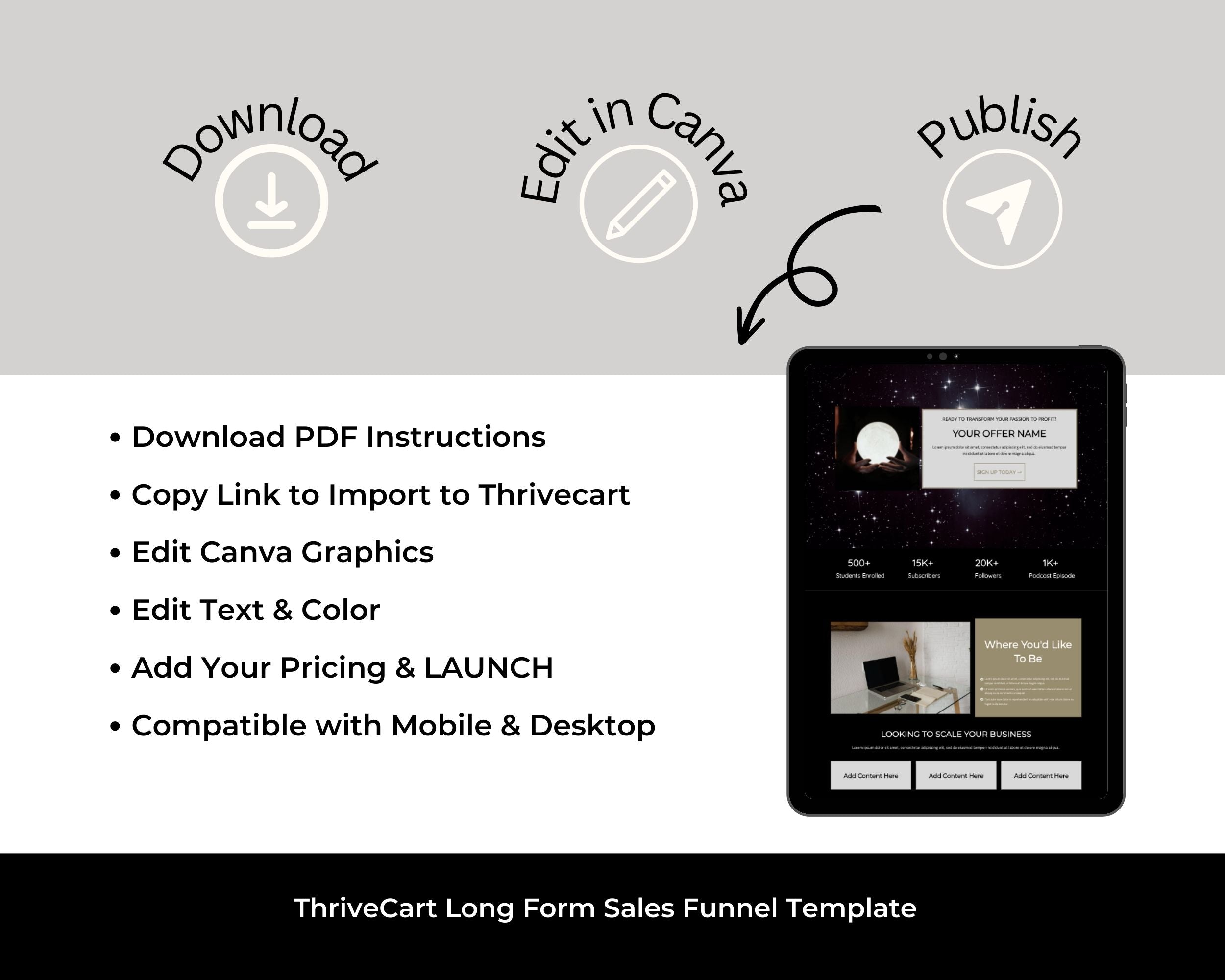 Dark Night Enhanced ThriveCart 4-Page Sales Funnel