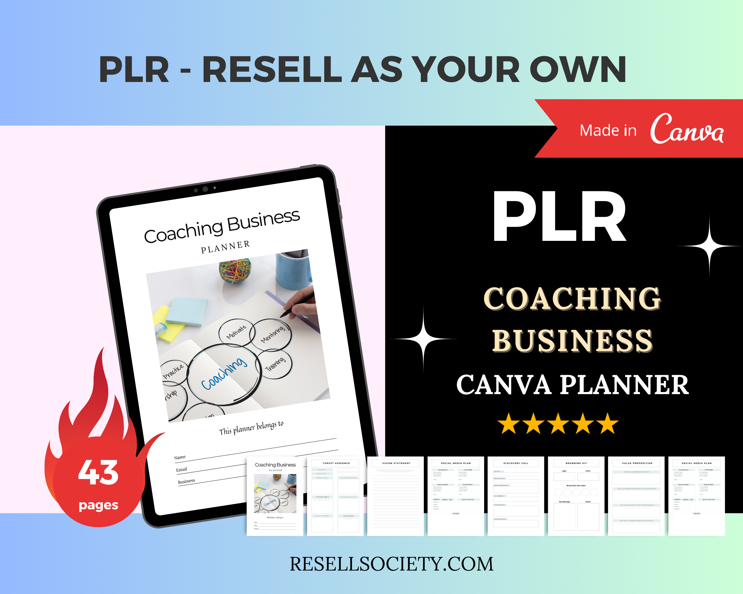 Editable Coaching Planner Templates in Canva | Coaching Tools