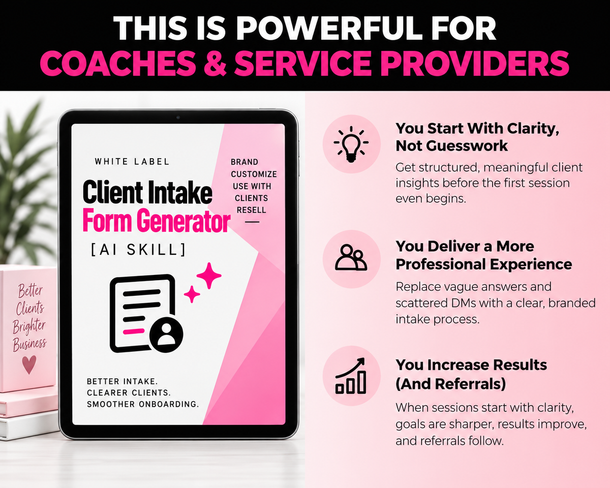 White-Label Client Intake Form Generator Skill