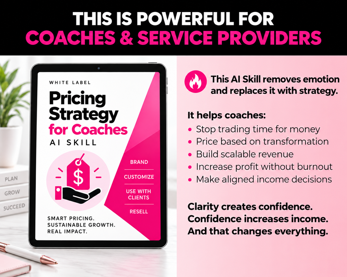 White-Label Pricing Strategy Skill for Coaches