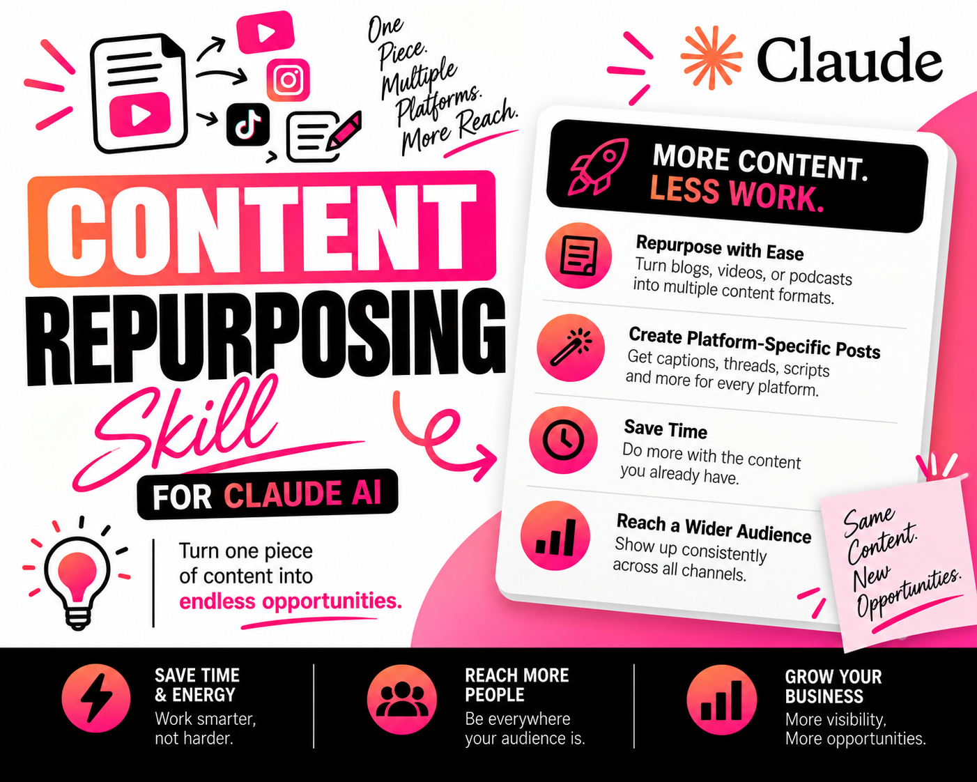 Content Repurposing Skill for Claude AI | PLR Ready