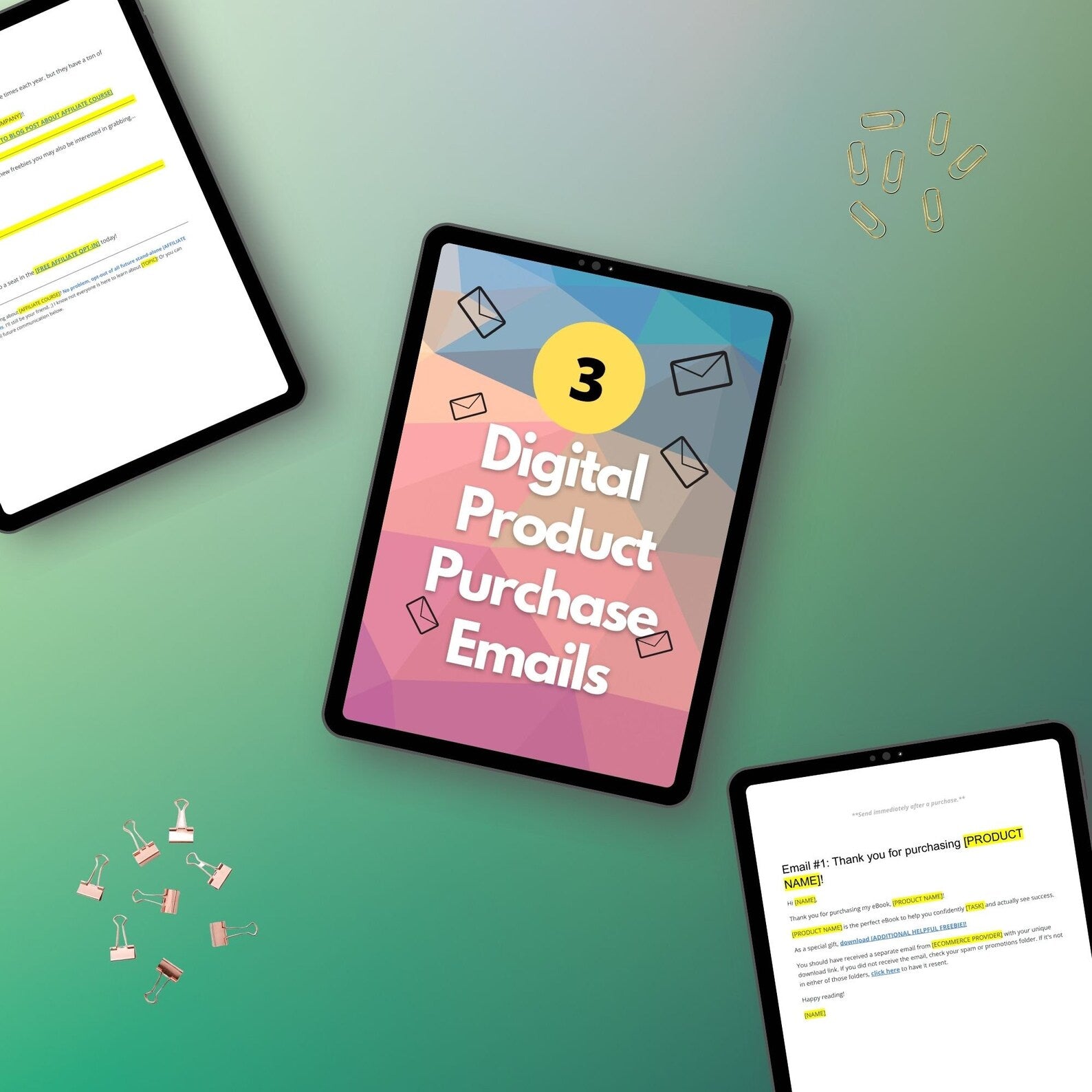 Digital Product Purchase Email Sequence | Fill-In-Black Template | Done for You Email Scripts