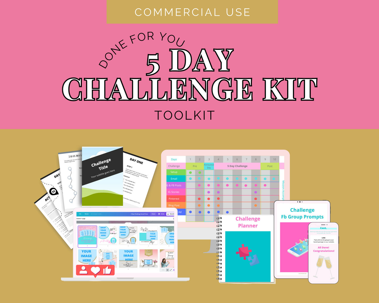 5 Day Challenge | Irresistible Online Challenge | Email Sequences | Facebook Ad Graphics