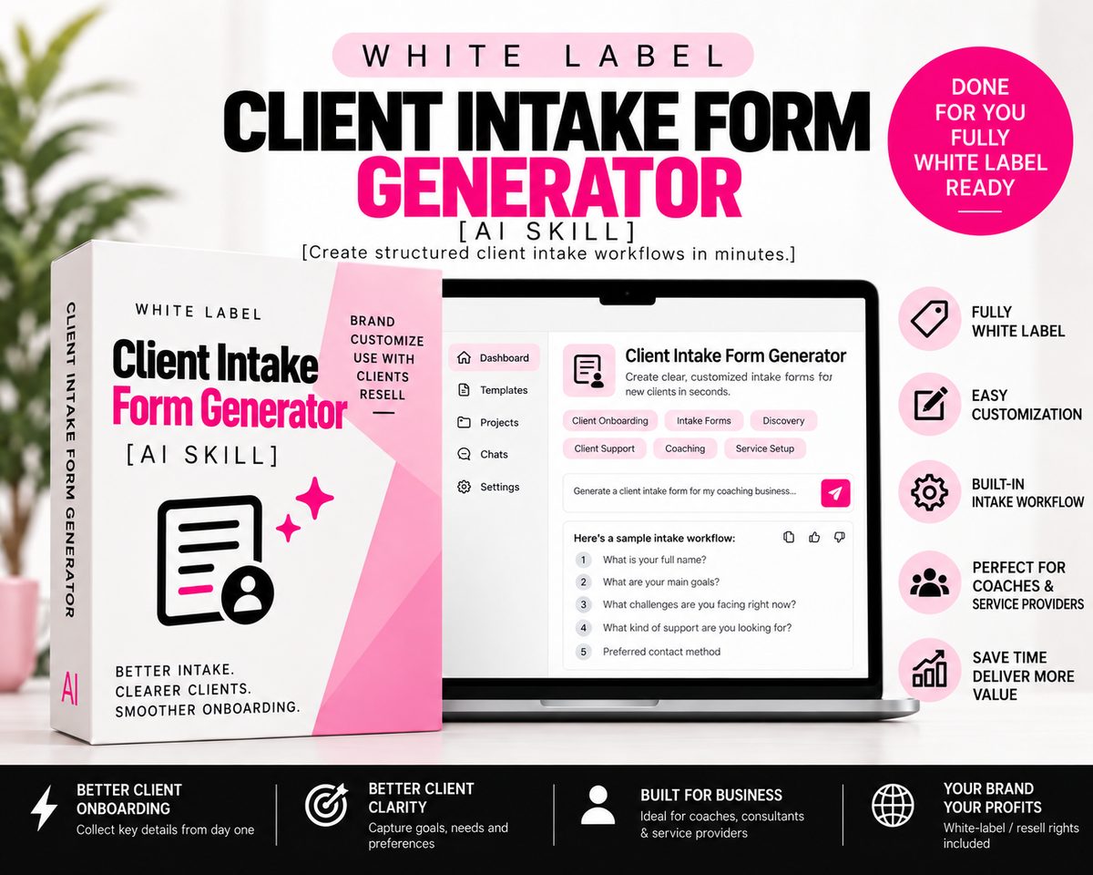 White-Label Client Intake Form Generator Skill