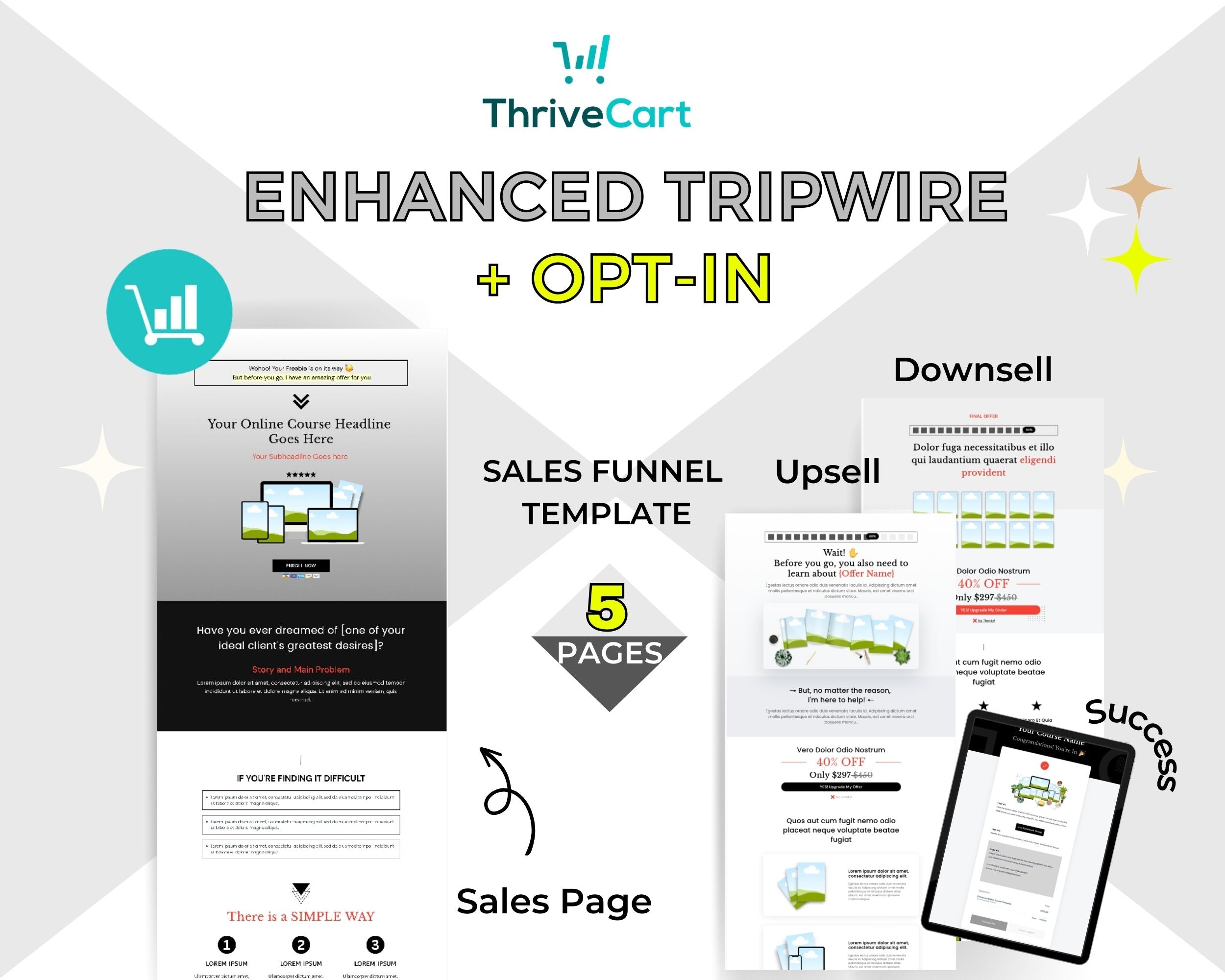 Mystery Enhanced Tripwire Funnel Template in ThriveCart