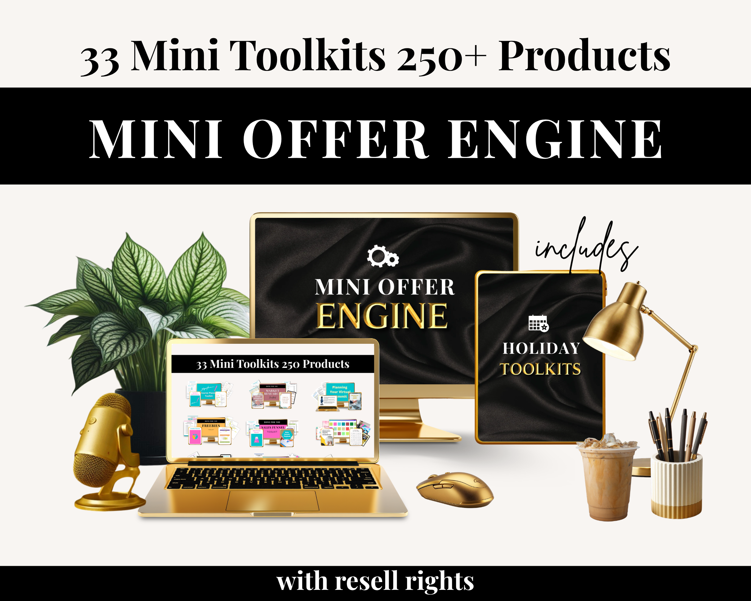 Mini Offer Engine | Done for You Mini Kits | 33 Mini Toolkits 250 Products