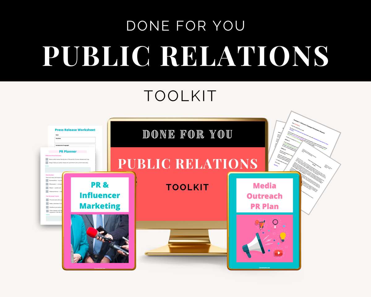 Public Relations Workbook | Influencer Marketing Workbook | Media Outr