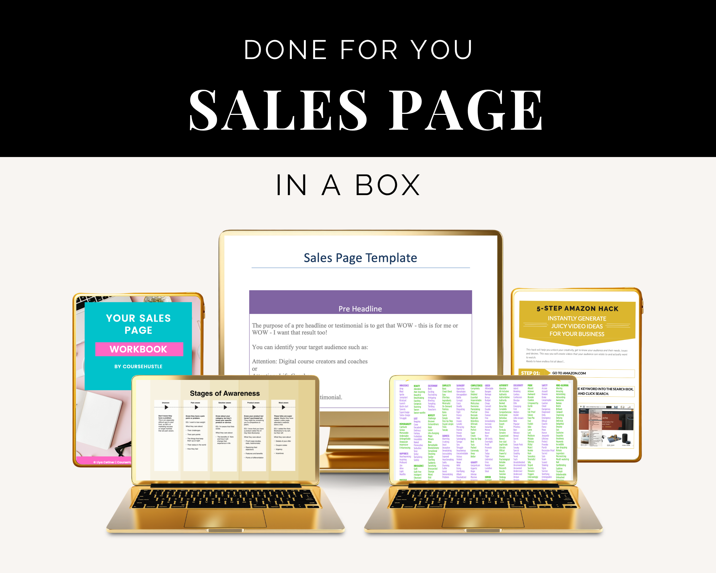 Sales Page in a Box | Landing Page Template | Sales Page Template | Lead Capture Page