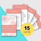 10 Minute Gratitude and Rewire Brain Meditation Card Deck | Editable 15 Card Deck in Canva | Commercial Use