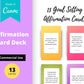 Goal Setting Affirmation Card Deck | Editable 13 Card Deck in Canva | Commercial Use