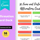 Fame and Fortune Affirmation Card Deck | Editable 50 Card Deck in Canva | Commercial Use