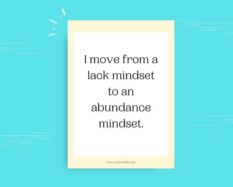 Abundance & Prosperity Affirmations Card Deck | Editable 35 Card Deck in Canva | Commercial Use