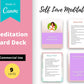 Self Love Meditation Prompts | Editable 9 Card Deck in Canva | Commercial Use