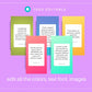 Goal Setting Affirmation Card Deck | Editable 13 Card Deck in Canva | Commercial Use