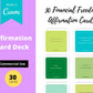 Financial Freedom Affirmation Card Deck | Editable 30 Card Deck in Canva | Commercial Use