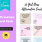Girl Boss Affirmation Card Deck | Editable 35 Card Deck in Canva | Commercial Use