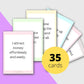 Abundance & Prosperity Affirmations Card Deck | Editable 35 Card Deck in Canva | Commercial Use