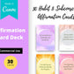 Habit & Subconscious Affirmation Card Deck | Editable 30 Card Deck in Canva | Commercial Use