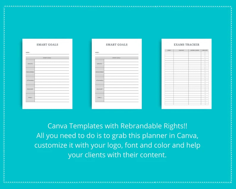 College Professor Planner Templates in Canva | Canva Template Pack | Academic Planner Templates | Commercial Use