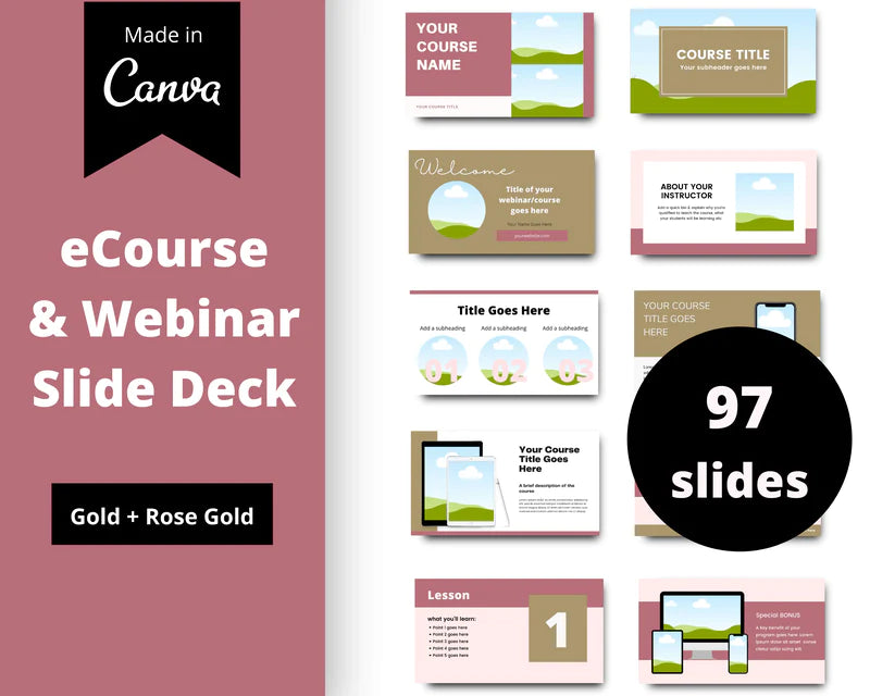Online course slide deck | Webinar slide deck | Course slides