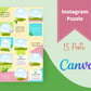 Instagram Puzzle Feed | Instagram Branding Kit | Instagram Layout | IG Grid Canva Templates 15 Posts