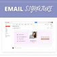 Email Signature Template | Gmail Signature Design | Editable Canva Signature Design