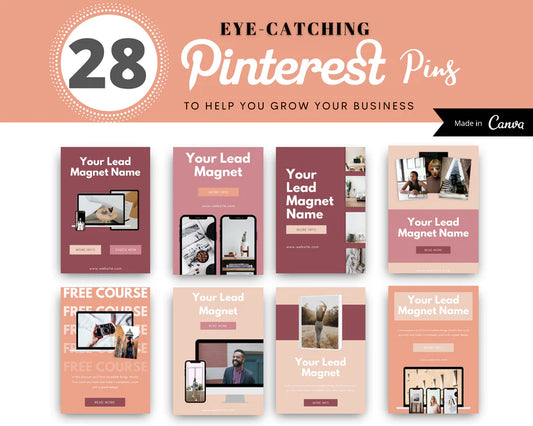 Pinterest Templates Canva - Pinterest Pins Canva Templates - Pinterest Board - Commercial Use