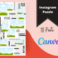 Instagram Puzzle Feed | Instagram Branding Kit | Instagram Layout | IG Grid Canva Templates 18 Posts