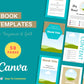 Canva Ebook Template, Editable Canva Template, Ebook Turquoise and Gold Color