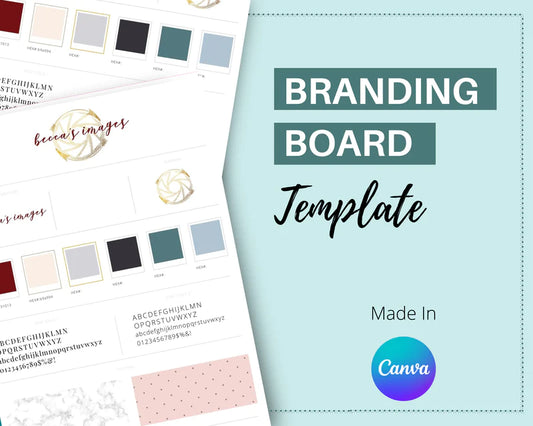 Canva Brand Kit Template | Mini Brand Board Template | Commercial Use