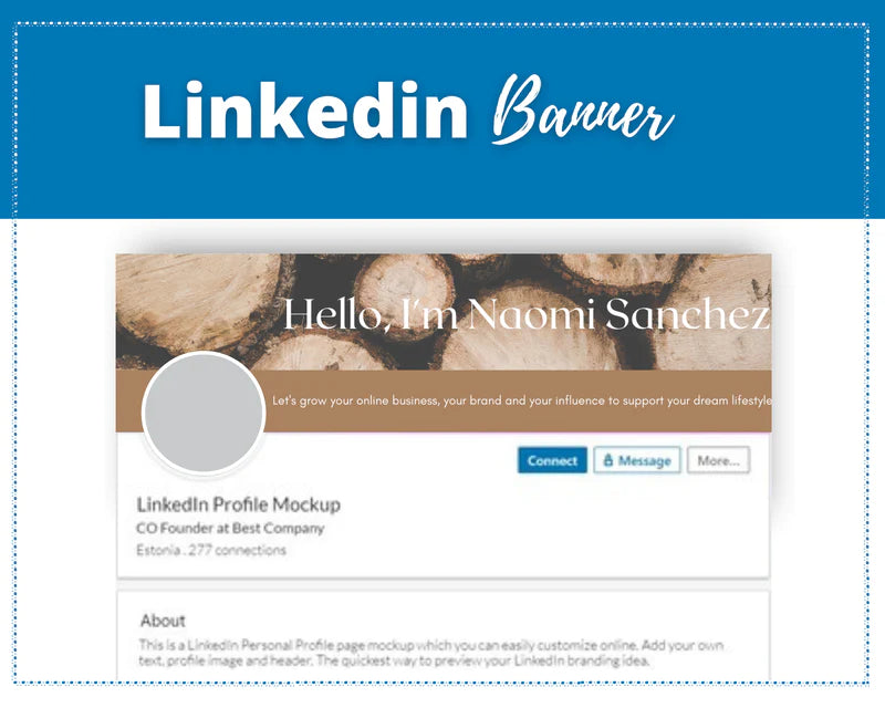 Editable LinkedIn Banner | Canva Template | Linked In | Branding | Header Template | Commercial Use