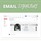 Email Signature Template | Gmail Signature Design | Editable Canva Signature Design