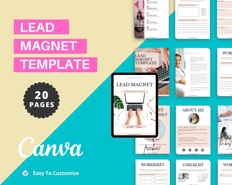 Modern Lead Magnet Template | Lead Magnet Design in Canva | Commercial Use