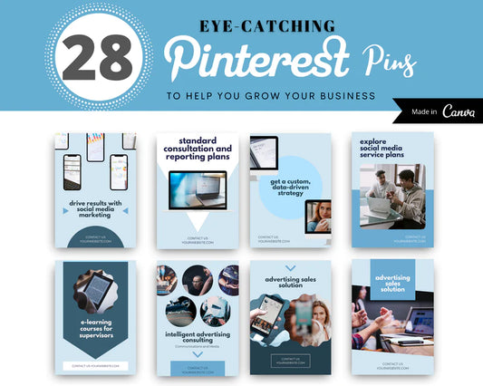 Pinterest Templates Canva - Pinterest Pins Canva Templates - Pinterest Board - Commercial Use