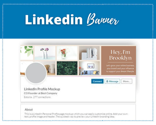 Editable LinkedIn Banner | Canva Template | Linked In | Branding | Header Template | Commercial Use