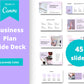 Business Plan Slide Deck Presentation | Startup Slide Deck in Canva | Commercial Use